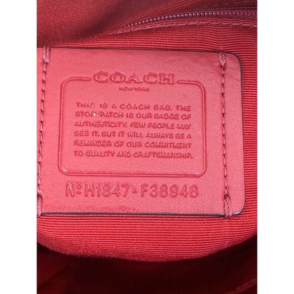 Coach Mini Bennett Satchel F38948 – Red Black Buffalo Plaid – Crossbody Bag - Picture 4 of 16